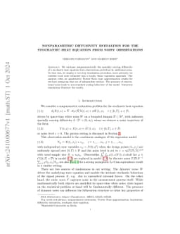 Nonparametric Diffusivity Estimation for the Stochastic Heat Equation
  from Noisy Observations