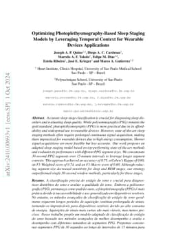 Optimizing Photoplethysmography-Based Sleep Staging Models by Leveraging
  Temporal Context for Wearable Devices Applications