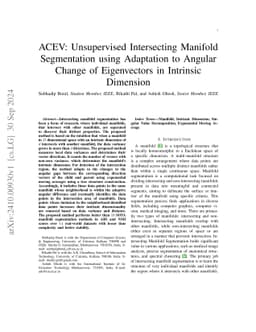 ACEV: Unsupervised Intersecting Manifold Segmentation using Adaptation
  to Angular Change of Eigenvectors in Intrinsic Dimension