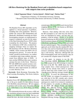 AR-Sieve Bootstrap for the Random Forest and a simulation-based
  comparison with rangerts time series prediction