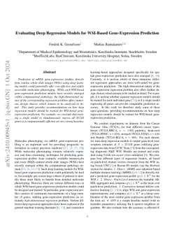 Evaluating Deep Regression Models for WSI-Based Gene-Expression
  Prediction
