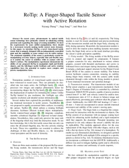 RoTip: A Finger-Shaped Tactile Sensor with Active Rotation Capability