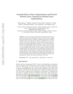 Formula-Driven Data Augmentation and Partial Retinal Layer Copying for
  Retinal Layer Segmentation