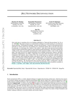 [Re] Network Deconvolution
