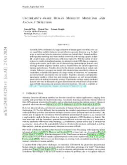 Uncertainty-aware Human Mobility Modeling and Anomaly Detection