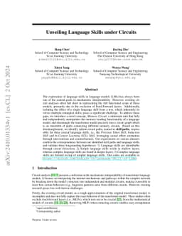 Unveiling Language Skills under Circuits
