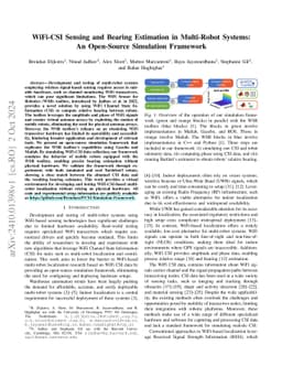 WiFi-CSI Sensing and Bearing Estimation in Multi-Robot Systems: An
  Open-Source Simulation Framework