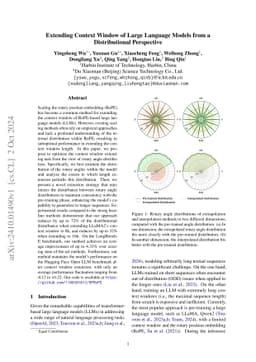 Extending Context Window of Large Language Models from a Distributional
  Perspective