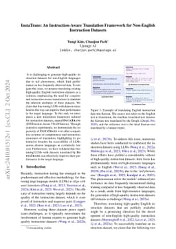 InstaTrans: An Instruction-Aware Translation Framework for Non-English
  Instruction Datasets