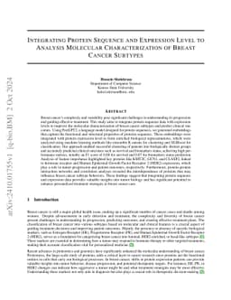 Integrating Protein Sequence and Expression Level to Analysis Molecular Characterization of Breast Cancer Subtypes