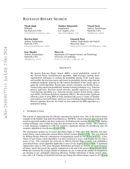 Bayesian Binary Search