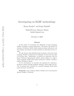 Investigating on RLHF methodology