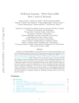 AI Horizon Scanning, White Paper p3395, IEEE-SA. Part I: Areas of
  Attention