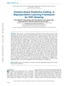 Context-Aware Predictive Coding: A Representation Learning Framework for
  WiFi Sensing