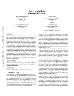 Generic Multicast (Extended Version)