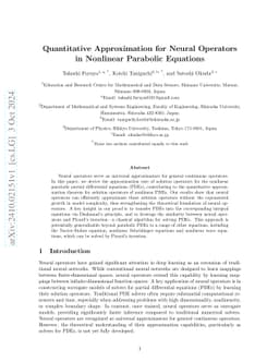Quantitative Approximation for Neural Operators in Nonlinear Parabolic
  Equations