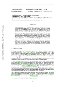 MetaMetrics: Calibrating Metrics For Generation Tasks Using Human Preferences