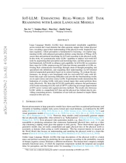 IoT-LLM: Enhancing Real-World IoT Task Reasoning with Large Language
  Models