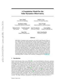 A Foundation Model for the Solar Dynamics Observatory