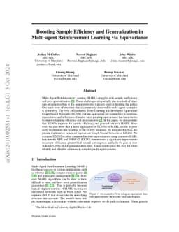 Boosting Sample Efficiency and Generalization in Multi-agent
  Reinforcement Learning via Equivariance
