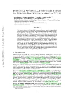 Diffusion & Adversarial Schr\"odinger Bridges via Iterative Proportional Markovian Fitting
