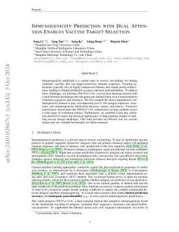 Immunogenicity Prediction with Dual Attention Enables Vaccine Target
  Selection