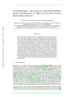 SynthFormer: Equivariant Pharmacophore-based Generation of Synthesizable Molecules for Ligand-Based Drug Design