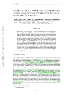 UncertaintyRAG: Span-Level Uncertainty Enhanced Long-Context Modeling
  for Retrieval-Augmented Generation