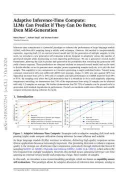 Adaptive Inference-Time Compute: LLMs Can Predict if They Can Do Better,
  Even Mid-Generation
