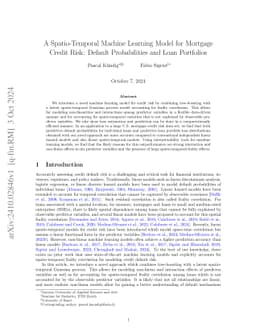 A Spatio-Temporal Machine Learning Model for Mortgage Credit Risk:
  Default Probabilities and Loan Portfolios