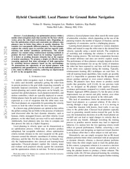 Hybrid Classical/RL Local Planner for Ground Robot Navigation