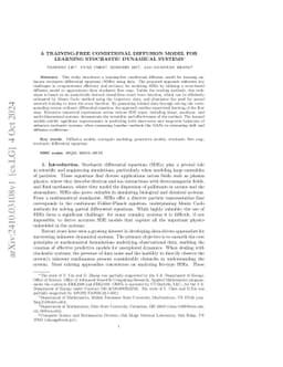 A Training-Free Conditional Diffusion Model for Learning Stochastic
  Dynamical Systems