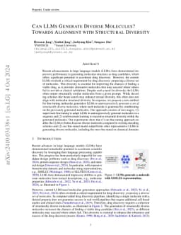 Can LLMs Generate Diverse Molecules? Towards Alignment with Structural
  Diversity