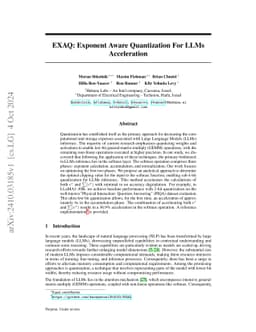 EXAQ: Exponent Aware Quantization For LLMs Acceleration