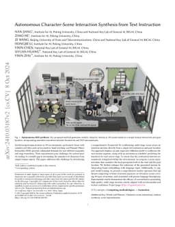 Autonomous Character-Scene Interaction Synthesis from Text Instruction