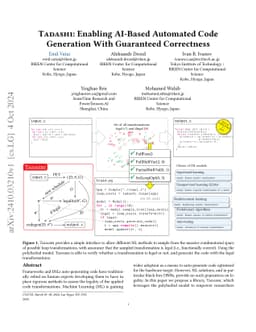 Tadashi: Enabling AI-Based Automated Code Generation With Guaranteed
  Correctness