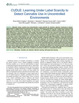 CUDLE: Learning Under Label Scarcity to Detect Cannabis Use in
  Uncontrolled Environments