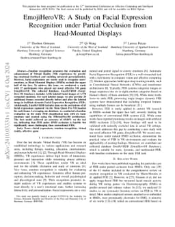 EmojiHeroVR: A Study on Facial Expression Recognition under Partial
  Occlusion from Head-Mounted Displays