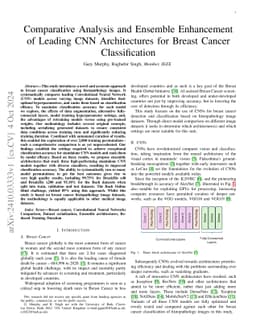 Comparative Analysis and Ensemble Enhancement of Leading CNN
  Architectures for Breast Cancer Classification