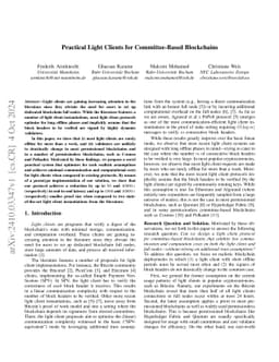 Practical Light Clients for Committee-Based Blockchains