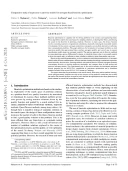 Comparative study of regression vs pairwise models for surrogate-based
  heuristic optimisation