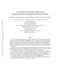 A New World in the Depths of Microcrypt: Separating OWSGs and Quantum Money from QEFID