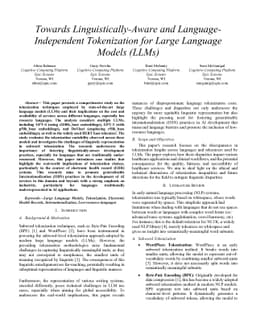 Towards Linguistically-Aware and Language-Independent Tokenization for
  Large Language Models (LLMs)
