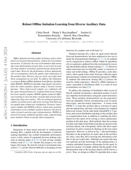 Robust Offline Imitation Learning from Diverse Auxiliary Data