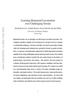Learning Humanoid Locomotion over Challenging Terrain