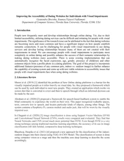 Improving the Accessibility of Dating Websites for Individuals with
  Visual Impairments