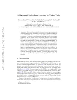 SGW-based Multi-Task Learning in Vision Tasks