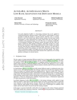 AutoLoRA: AutoGuidance Meets Low-Rank Adaptation for Diffusion Models