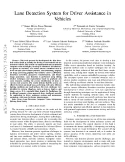 Lane Detection System for Driver Assistance in Vehicles