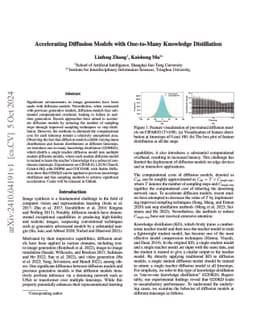 Accelerating Diffusion Models with One-to-Many Knowledge Distillation